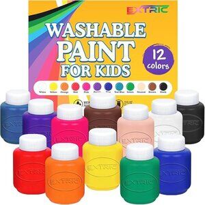 12 Washable Paint Set for Crafts 2oz bottles